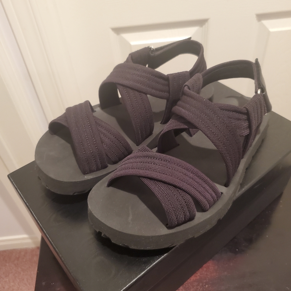 DRIES VAN NOTEN Leather Trimmed Webbing Sandals - UNISEX